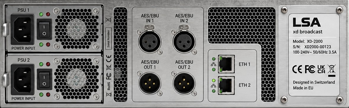 LSA e rear panel connectors